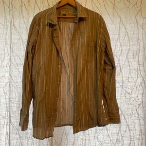 Striped grey button up